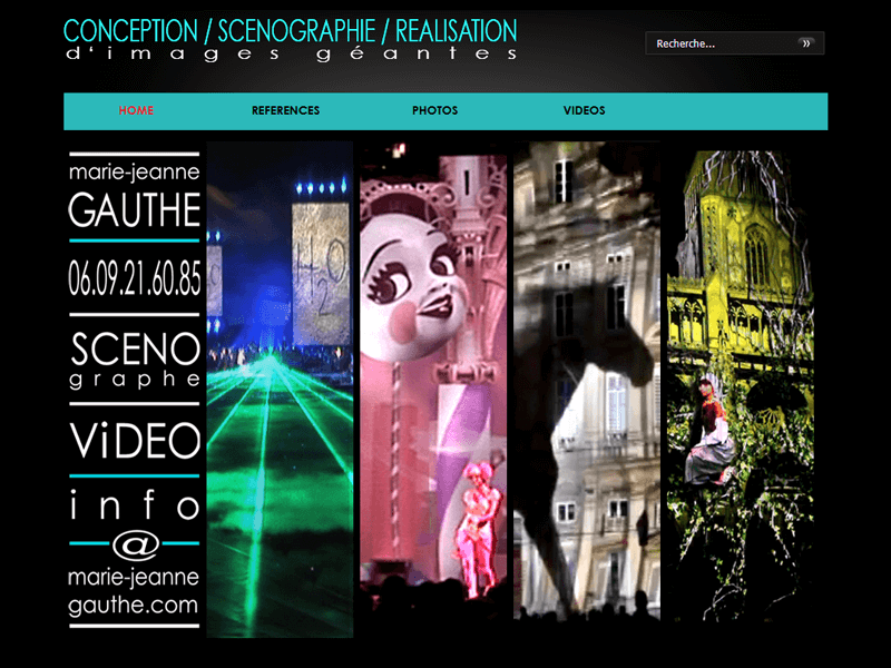 Page d'accueil du site de Marie-Jeanne Gauthé