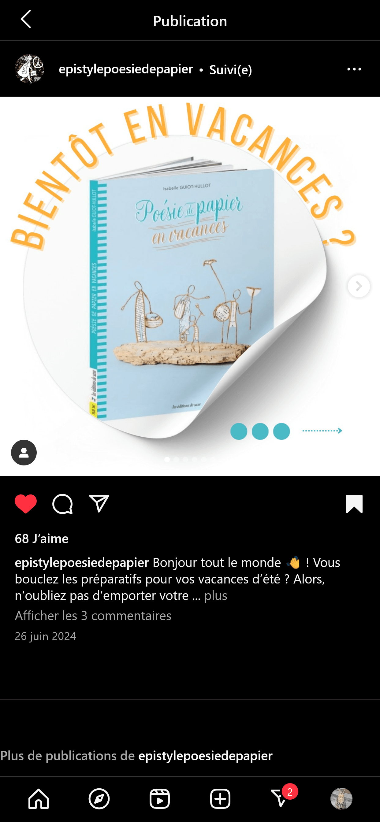 Exemple de post pour Epistyle
