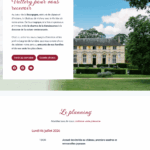 extrait de la page d'accueil : bloc hébergement