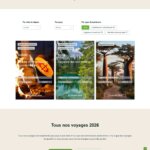 Page des voyages du site de "terres voyages énergies"