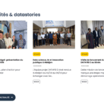 Bloc d’actualité dans la page d'accueil du site datafid.fr