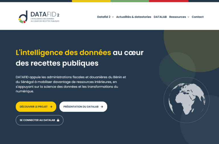 Bloc HERO de la page d'accueil du site datafid.fr